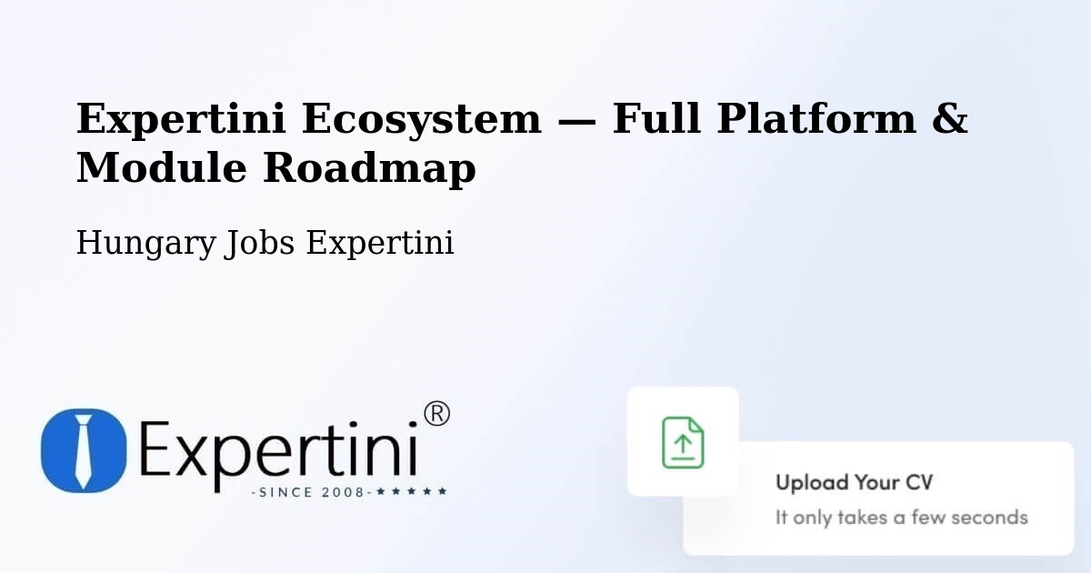 Expertini Ecosystem — Full Platform & Module Roadmap – Sellye